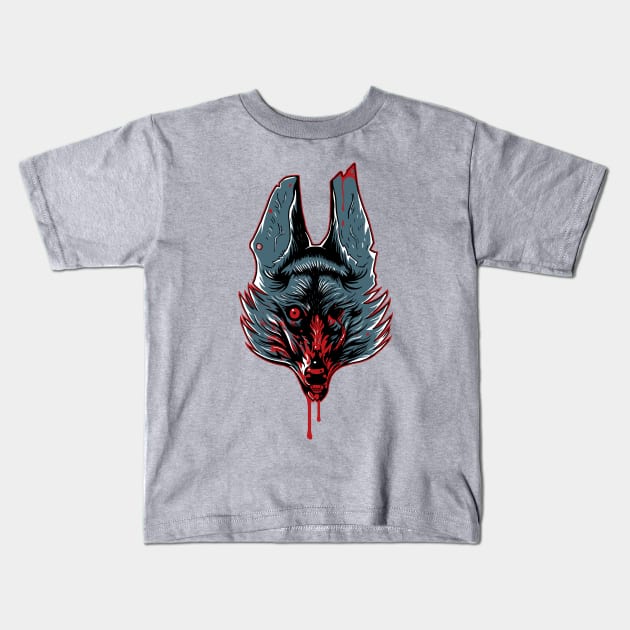 Hungry Like a Wolf Kids T-Shirt by Krobilad
